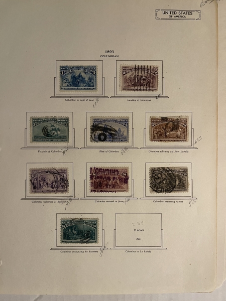 U.S. Stamps U.S. USED SINGLES, HINGED ON USABLE PAGES, 1857-1903, INCLUDES BETTER-CAT $1640+