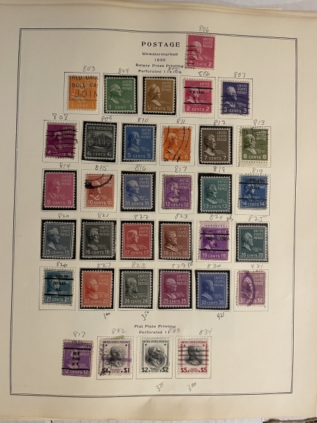 U.S. Stamps HUNDREDS OF U.S. STAMPS MINT & USED ON SCOTT NATIONAL PAGES, 50+ PGS-CAT $1861+