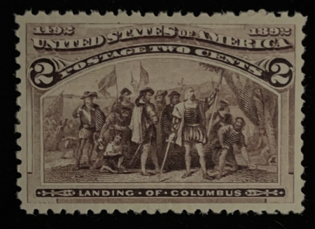 U.S. Stamps SCOTT #231 2c BROWN-VIOLET, MOG-NH, VF+ & PO FRESH, VIRTUALLY SUPERB-CAT $31