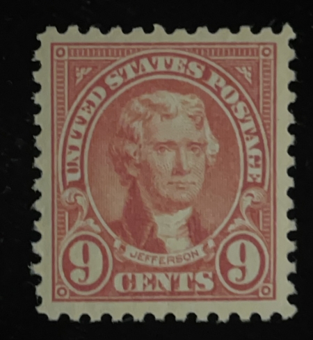U.S. Stamps SCOTT #561 9c ROSE, MOG-NH, VF+ & PO FRESH-CAT $25