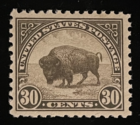 U.S. Stamps SCOTT #569, 30c OLIVE-BROWN, MOG-NH; VF & PO FRESH-CATALOG $50