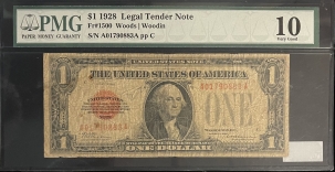 Small U.S. Notes 1928 $1 LEGAL TENDER UNITED STATES NOTE, FR-1500, PMG-VG 10