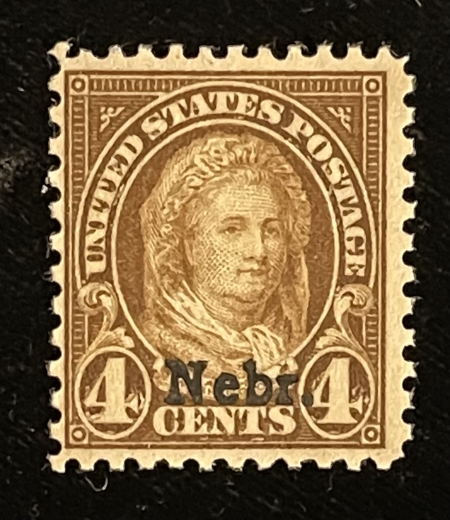 U.S. Stamps SCOTT #673 4c BROWN “NEBRASKA”, MOG-NH, PO FRESH & abt VF; CAT $35
