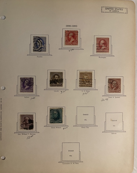 U.S. Stamps U.S USED STAMPS (A FEW MINT) HINGED ON PAGES, 1861-1934, SOME FAULTY-CAT $2800+