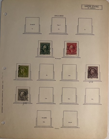 U.S. Stamps U.S USED STAMPS (A FEW MINT) HINGED ON PAGES, 1861-1934, SOME FAULTY-CAT $2800+