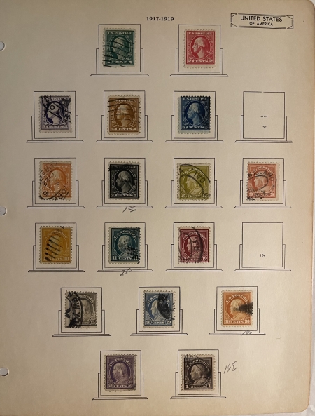U.S. Stamps U.S USED STAMPS (A FEW MINT) HINGED ON PAGES, 1861-1934, SOME FAULTY-CAT $2800+