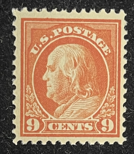 U.S. Stamps SCOTT #509, 9c, ORANGE, MOG-NH, PO FRESH & VERY FINE – CATALOG $25