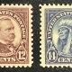Postage SCOTT #598-601,604-606 (7), 1922 HORZ/VERT DEFINITIVE COILS, MOG-NH, VF-CAT $23