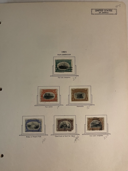 U.S. Stamps U.S. USED SINGLES, HINGED ON PAGES, INCLUDES BOB & J-37, SOME FAULTS, CAT $2000+