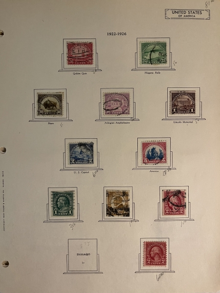 U.S. Stamps U.S. USED SINGLES, HINGED ON PAGES, INCLUDES BOB & J-37, SOME FAULTS, CAT $2000+