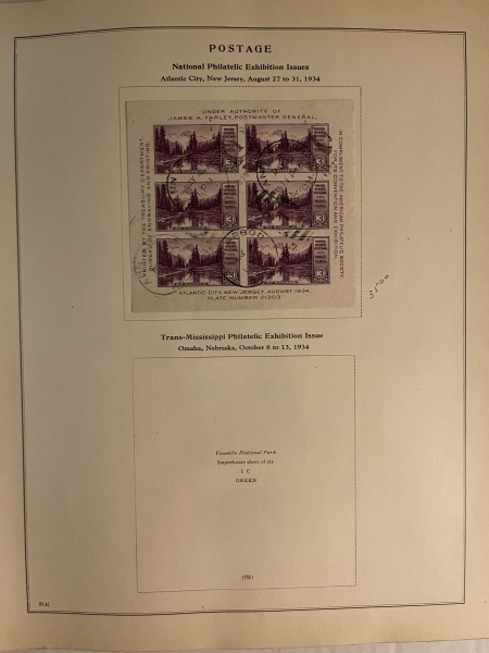 U.S. Stamps (1920s-1960s) USED U.S. SINGLES HINGED ON SCOTT NATIONAL PAGES, CATALOG $489.90