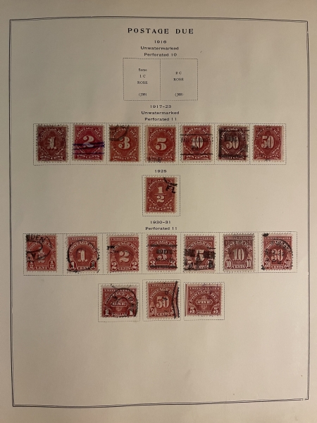 U.S. Stamps (1920s-1960s) USED U.S. SINGLES HINGED ON SCOTT NATIONAL PAGES, CATALOG $489.90