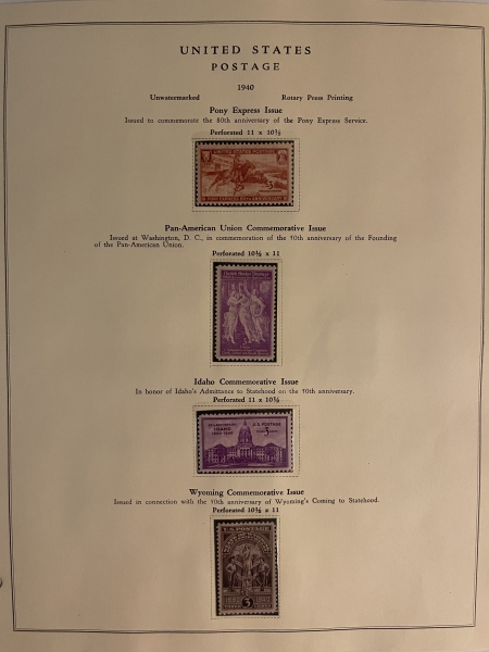 U.S. Stamps (1920-40) MINT U.S. SINGLES IN MOUNTS ON CLEAN ALBUM PAGES, CATALOG VALUE $375+