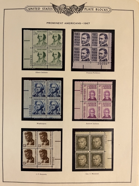 U.S. Stamps U.S. BLOCKS & PLATE BLOCKS, MOST APPEAR MOG-NH, 1930s-60s, CATALOG $125