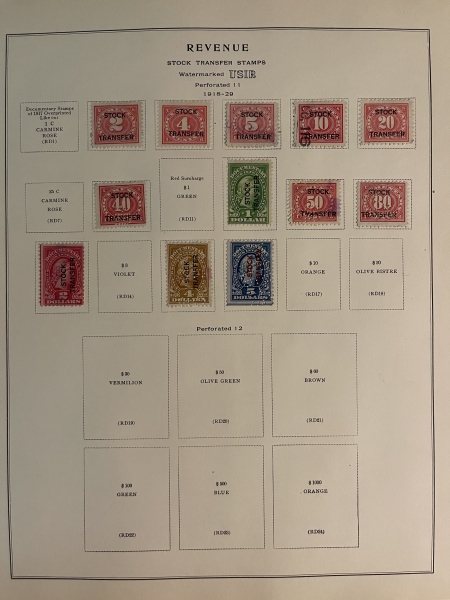 U.S. Stamps U.S. REVENUE COLLECTION, SINGLES 1st, 2nd & 3rd ISSUES, A NICE GROUP! CAT $1350!