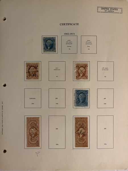U.S. Stamps U.S. REVENUE COLLECTION, MOSTLY USED, 1st, 2nd & 3rd ISSUE, CATALOG VALUE $2800+