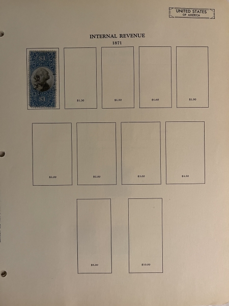 U.S. Stamps U.S. REVENUE COLLECTION, MOSTLY USED, 1st, 2nd & 3rd ISSUE, CATALOG VALUE $2800+