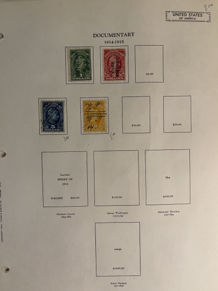 U.S. Stamps U.S. REVENUE COLLECTION, MOSTLY USED, 1st, 2nd & 3rd ISSUE, CATALOG VALUE $2800+