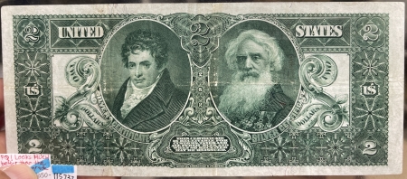 Large Silver Certificates 1896 $2 “EDUCATIONAL” SILVER CERTIFICATE, FR-247, PMG VF-25, BRIGHT-GREAT COLOR!