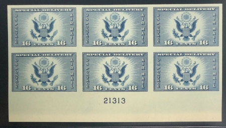 U.S. Stamps SCOTT #771 16c BLUE, PLATE BLOCK OF 6, MNH, VF+ CAT $55-APS MEMBER