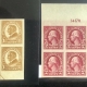 U.S. Stamps SCOTT #C-118 & 118a, 45c PLATE BLOCKS (2), VF/XF, MOG, NH, CAT $50-APS MEMBER