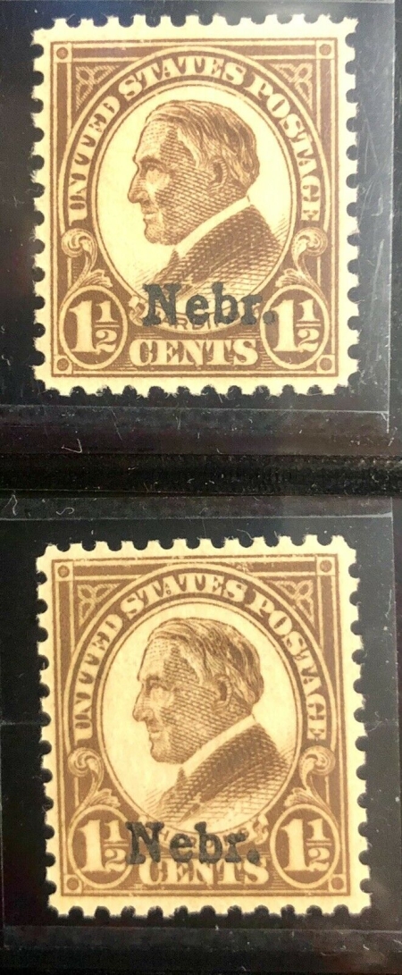 U.S. Stamps SCOTT #670 1 1/2c BROWN, PAIR OF SINGLES, VF, MOG, NH, PO FRESH-APS MEMBER