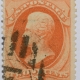 U.S. Stamps SCOTT #C-4, 8c GREEN AIRMAIL, MSDOG-HINGED W/ BOTTOM STRAIGHT EDGE-CAT $17