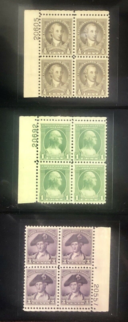 U.S. Stamps 8 SCOTT #704-714 PLATE BLOCKS (LIST BELOW) VF, MOG, NH, CAT $166.50 -APS MEMBER
