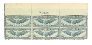 Air Post Stamps SCOTT #C-24 30c PLATE BLOCK, VF, MOG NH, CAT $110, A BEAUTY! -APS MEMBER