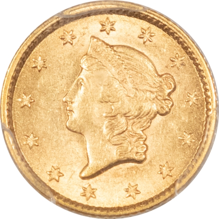 $1 1853 $1 TY 1 GOLD, PCGS MS-61; FRESH & ORIGINAL!