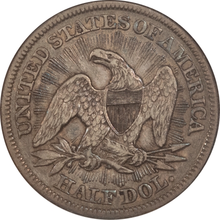 Half Dollars 1853 LIBERTY SEATED HALF DOLLAR – ARROWS & RAYS ANACS EF-45 OLD HOLDER, ORIGINAL