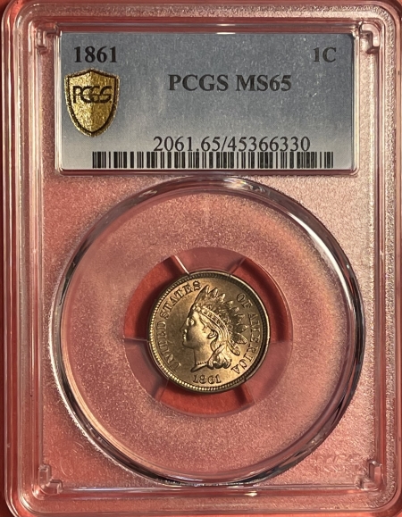 New Store Items 1861 INDIAN CENT – PCGS MS-65, SUPER PREMIUM QUALITY!