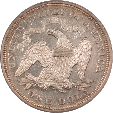 Liberty Seated Dollars 1871 SEATED LIBERTY DOLLAR – PCGS AU-53, FLASHY!