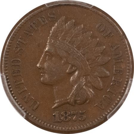CAC Approved Coins 1875 INDIAN CENT – PCGS XF-40, SMOOTH, PREMIUM QUALITY & CAC APPROVED!