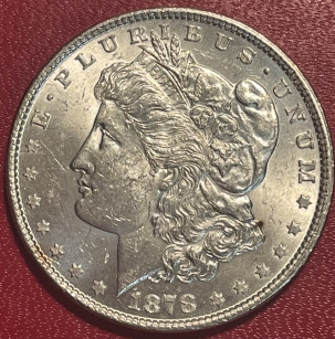 U.S. Uncertified Coins 1878 7TF MORGAN DOLLAR, REVERSE OF 1879 – UNCIRCULATED!