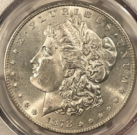 Morgan Dollars 1878-S MORGAN DOLLAR – PCGS MS-63, BLAST WHITE!