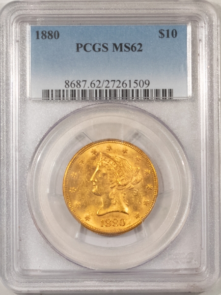 $10 1880 $10 LIBERTY GOLD – PCGS MS-62