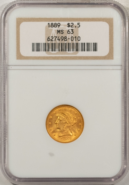 New Store Items 1889 $2.50 LIBERTY GOLD – NGC MS-63, CHOICE & PQ! LOW MINTAGE & SCARCE!
