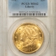 $20 1907 $20 LIBERTY GOLD – NGC MS-62