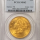 $20 1907-S $20 LIBERTY GOLD – PCGS MS-62