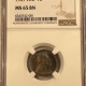 Lincoln Cents (Wheat) 1909 VDB LINCOLN CENT – NGC MS-65 BN GORGEOUS GEM!