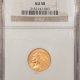 $3 1857 $3 GOLD, NGC AU-55, SCARCE, LOW-MINTAGE DATE