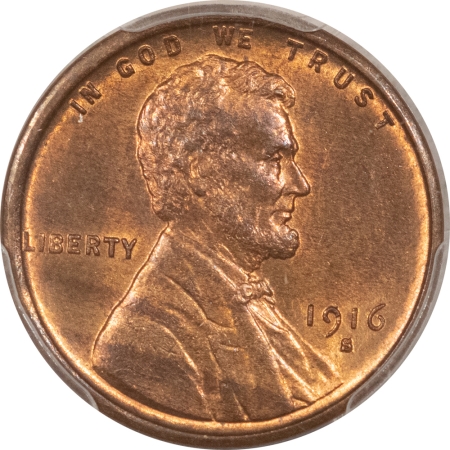 Lincoln Cents (Wheat) 1916-S LINCOLN CENT – PCGS MS-64 RB, FRESH & PREMIUM QUALITY!