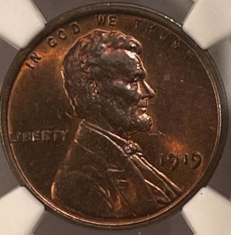 Lincoln Cents (Wheat) 1919 LINCOLN CENT – NGC MS-64 RB