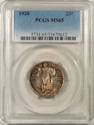 New Certified Coins 1920 STANDING LIBERTY QUARTER – PCGS MS-65, FRESH & PRETTY GEM!