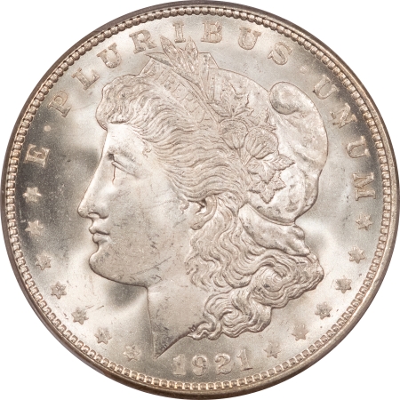Morgan Dollars 1921-D MORGAN DOLLAR – PCGS MS-66, BLAZING WHITE!