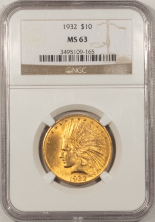 $10 1932 $10 INDIAN GOLD – NGC MS-63