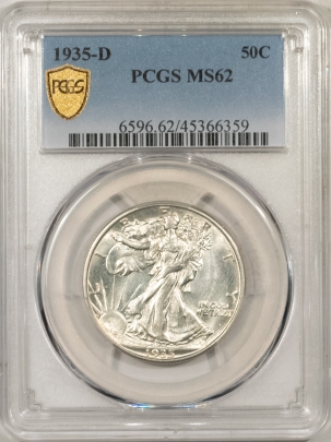 New Certified Coins 1935-D WALKING LIBERTY HALF DOLLAR – PCGS MS-62, LUSTROUS & CHOICE!