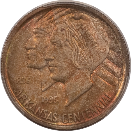 New Certified Coins 1936 ARKANSAS COMMEMORATIVE HALF DOLLAR – PCGS MS-66, REALLY PRETTY & PQ!