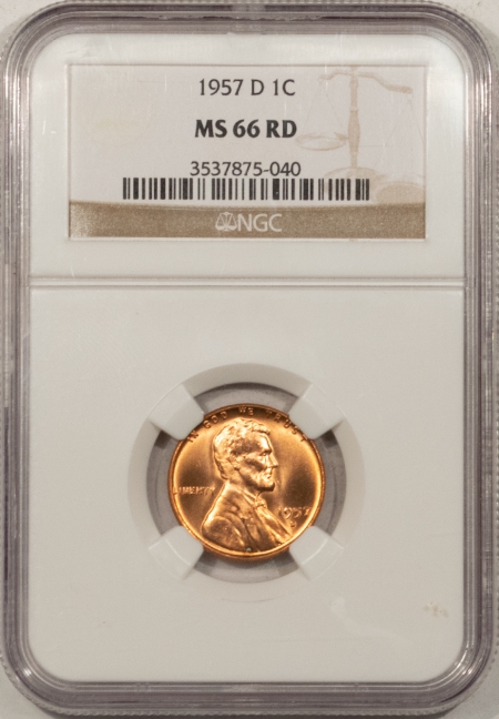 Lincoln Cents (Wheat) 1957-D LINCOLN CENT – NGC MS-66 RD